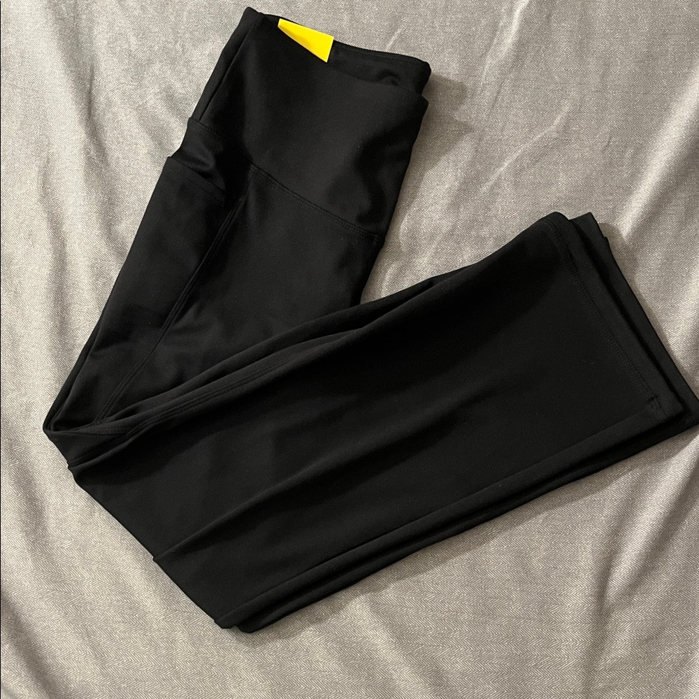 New Jockey Black cropped slip flare pant